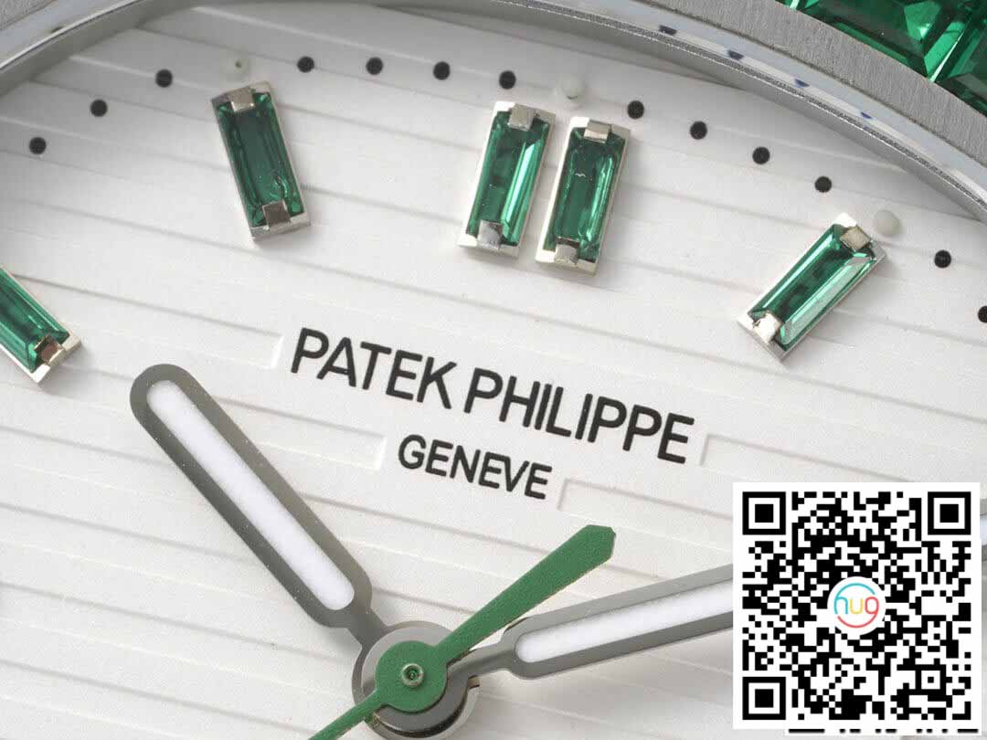 Patek Philippe Nautilus 5711 1:1 Meilleure édition GR Factory Cadran blanc serti de diamants