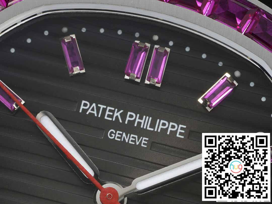 Patek Philippe Nautilus 5711 1: 1 Best Edition GR Factory Quadrante nero con diamanti incastonati