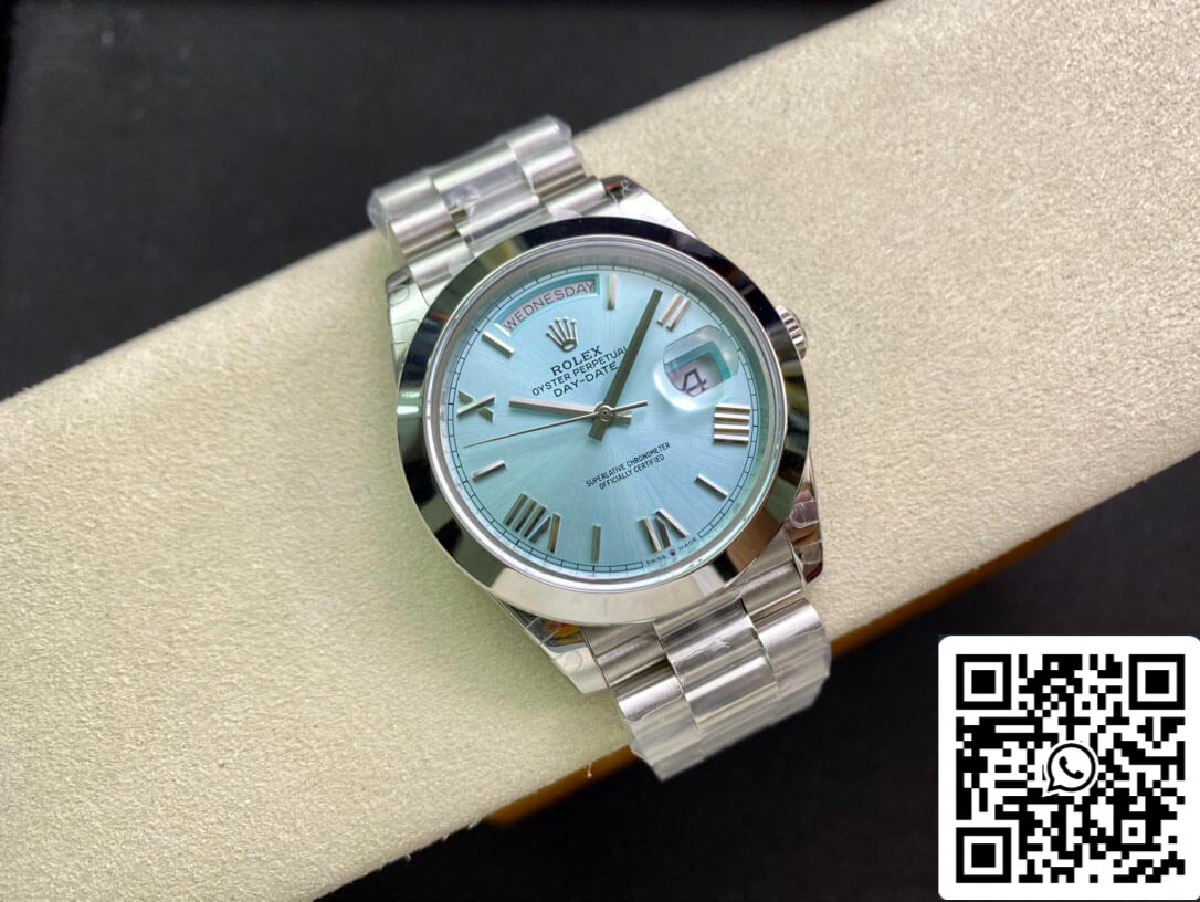 Rolex Day Date M228206-0044 1:1 Melhor Edição EW Factory Ice Blue Dial