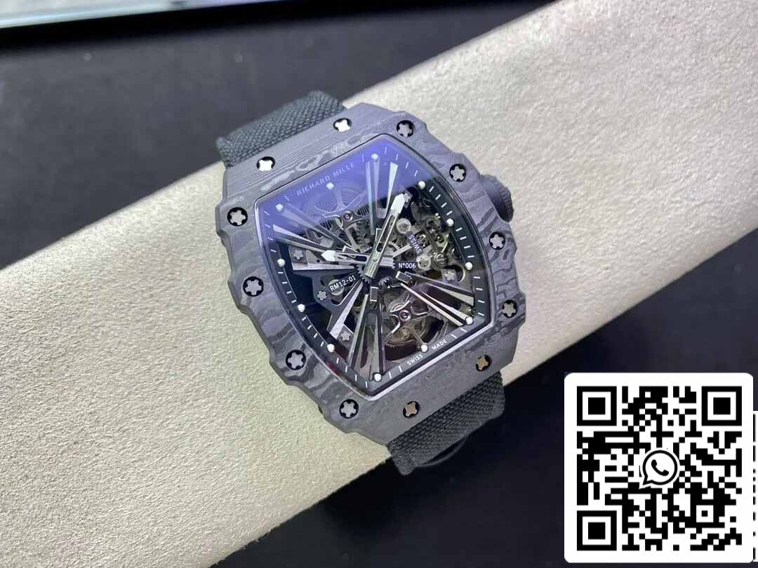 Richard Mille RM12-01 1:1 Meilleure édition RM Factory Tourbillon Cadran Squelette