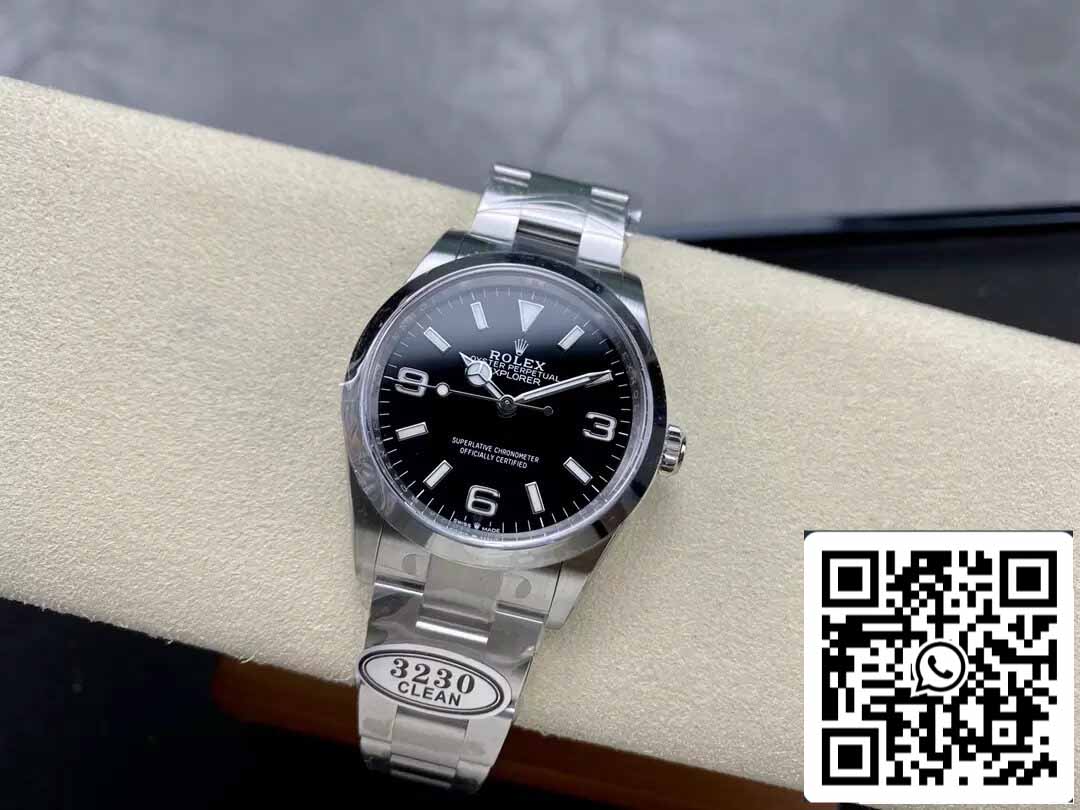 Rolex Explorer M124270-0001 36MM 1:1 Melhor Edição Clean Factory Mostrador Preto