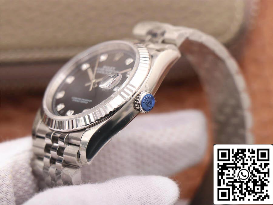 Rolex Datejust M126234-0027 1:1 Melhor Edição EW Factory Mostrador Preto