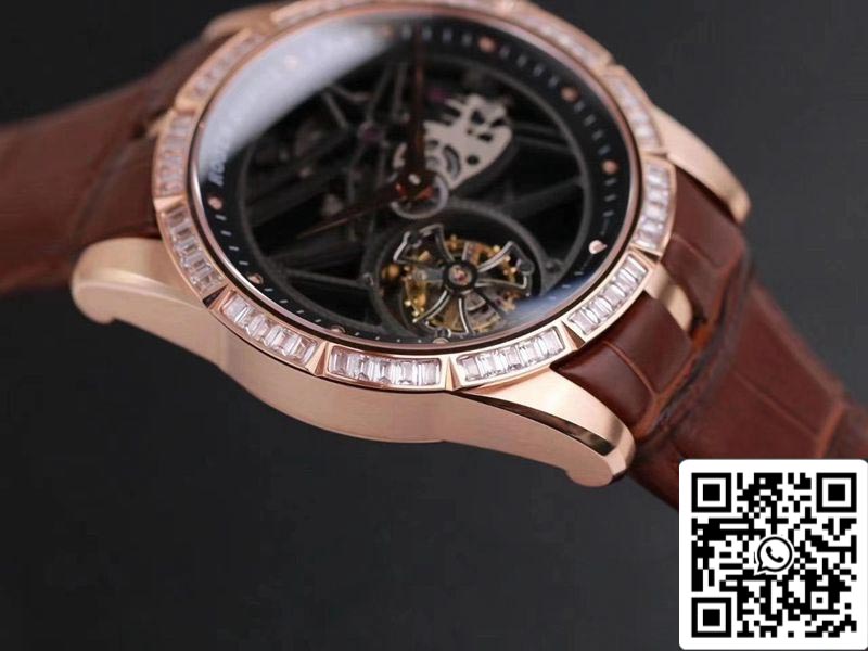 Roger Dubuis Excalibur RDDBEX0404 1:1 Meilleure édition JB Factory V3 Tourbillon en or rose suisse RD505SQ