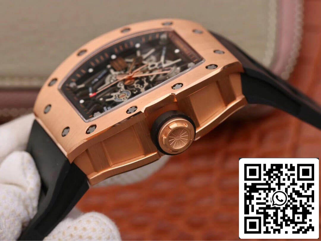 Richard Mille RM035 Americas KV Factory 1:1 Mejor edición Correa negra en oro rosa