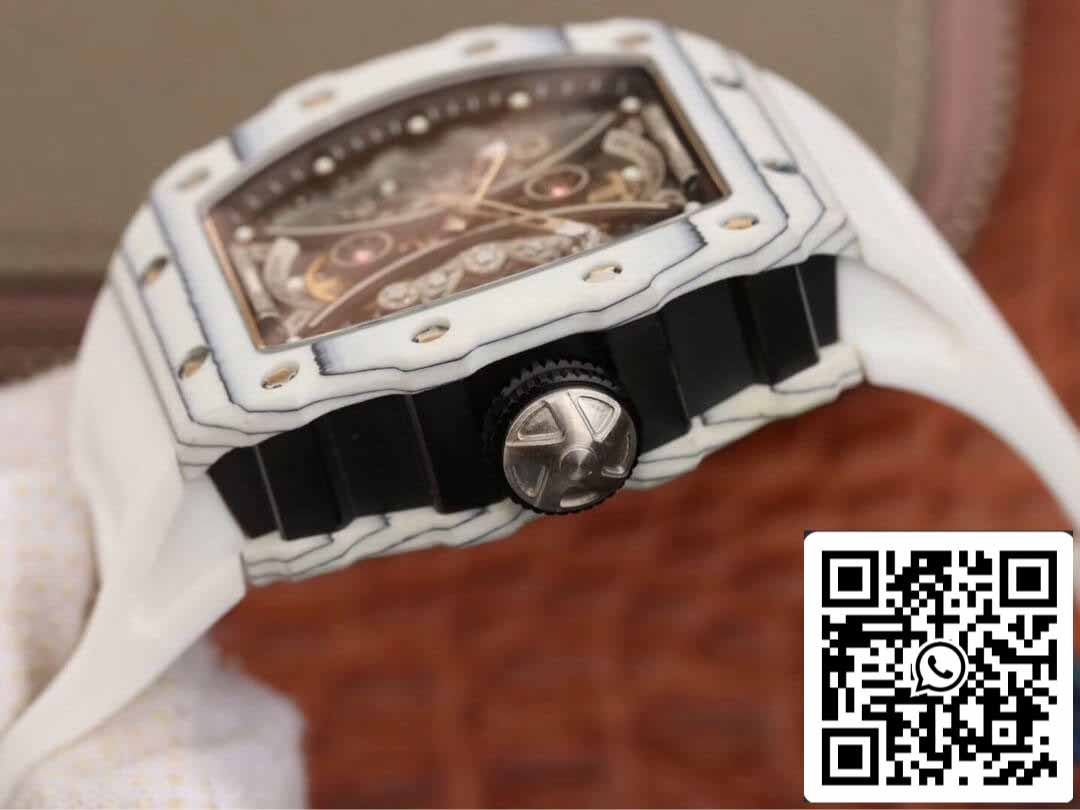 Richard Mille RM53-01 1:1 Meilleure édition KV Factory Blanc TPT Fibre de carbone