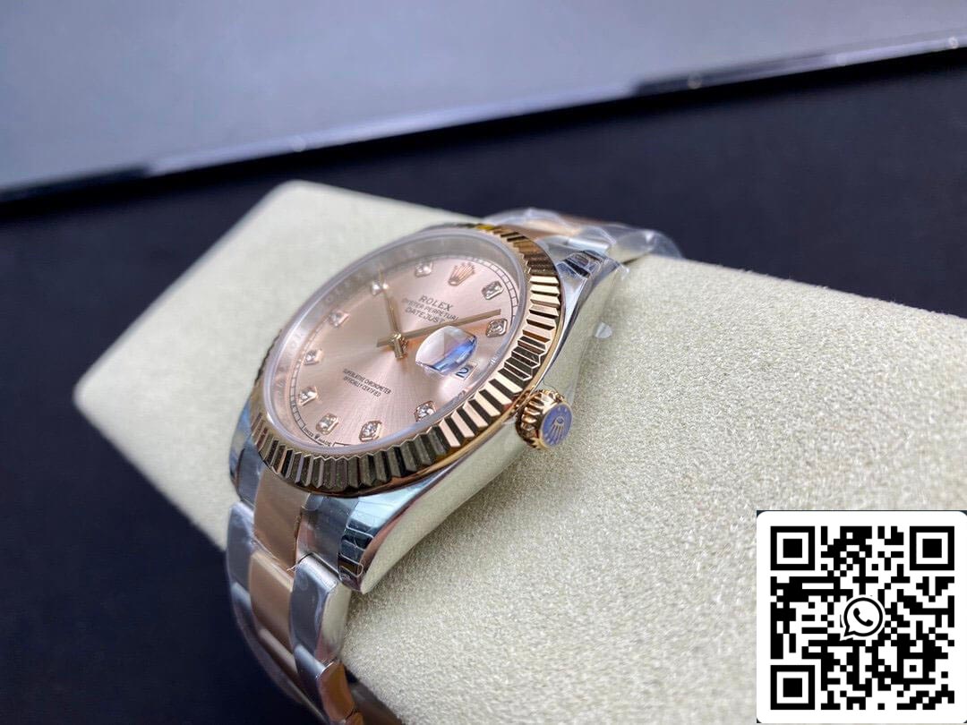 Rolex Datejust M126331-0007 41MM 1:1 Melhor Edição EW Factory V3 Mostrador Rosa