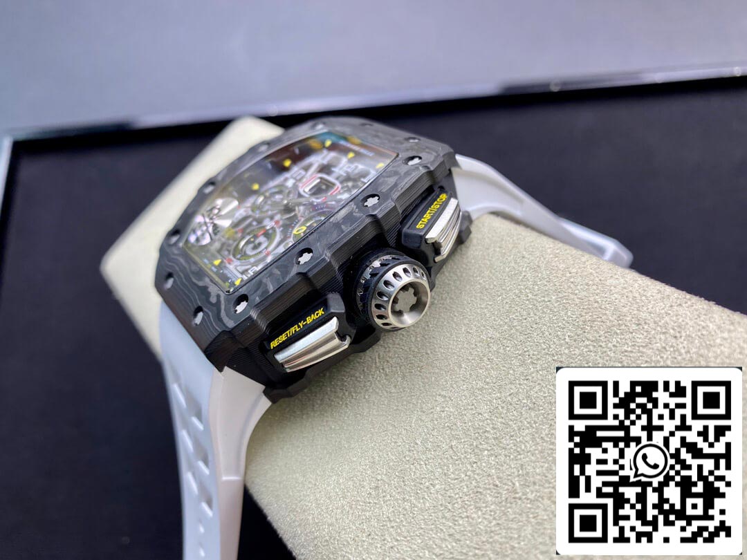 Richard Mille RM011-03 1:1 Meilleure édition KV Factory Bracelet blanc en fibre de carbone