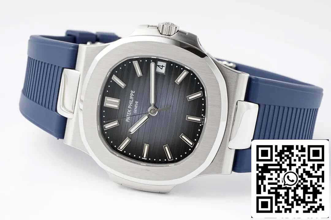 Patek Philippe Nautilus 5711 1:1 Meilleure édition PPF Factory Bracelet en caoutchouc bleu