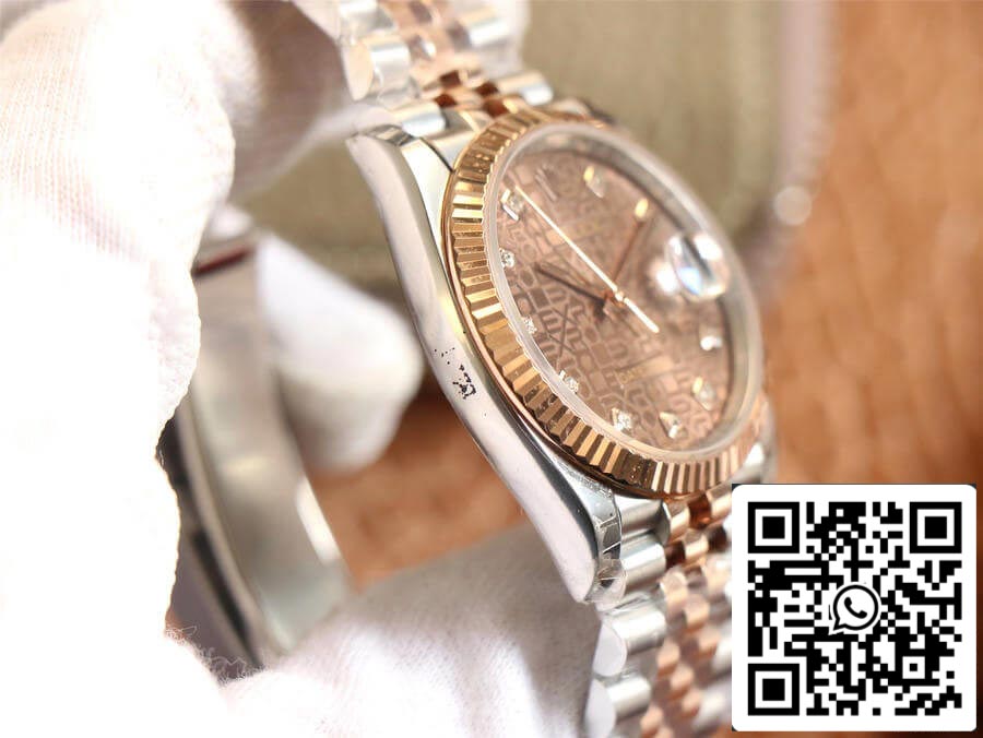 Rolex Datejust M126231-0025 1:1 Meilleure édition EW Factory Cadran couleur chocolat or rose