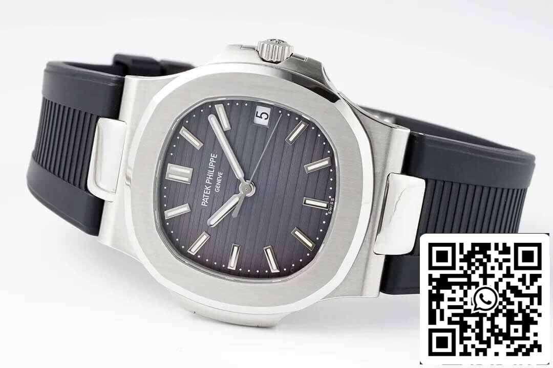 Patek Philippe Nautilus 5711 1:1 Meilleure édition PPF Factory Bracelet en caoutchouc noir