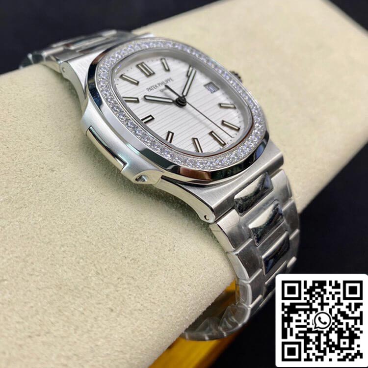 Patek Philippe Nautilus 5713/1G-010 1:1 Meilleure édition PPF Factory V4 Cadran blanc Suisse ETA324