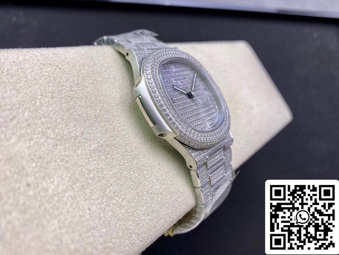 Patek Philippe Nautilus 5719/10G-010 1:1 Meilleure édition PPF Factory V4 Argent Diamant Suisse ETA324