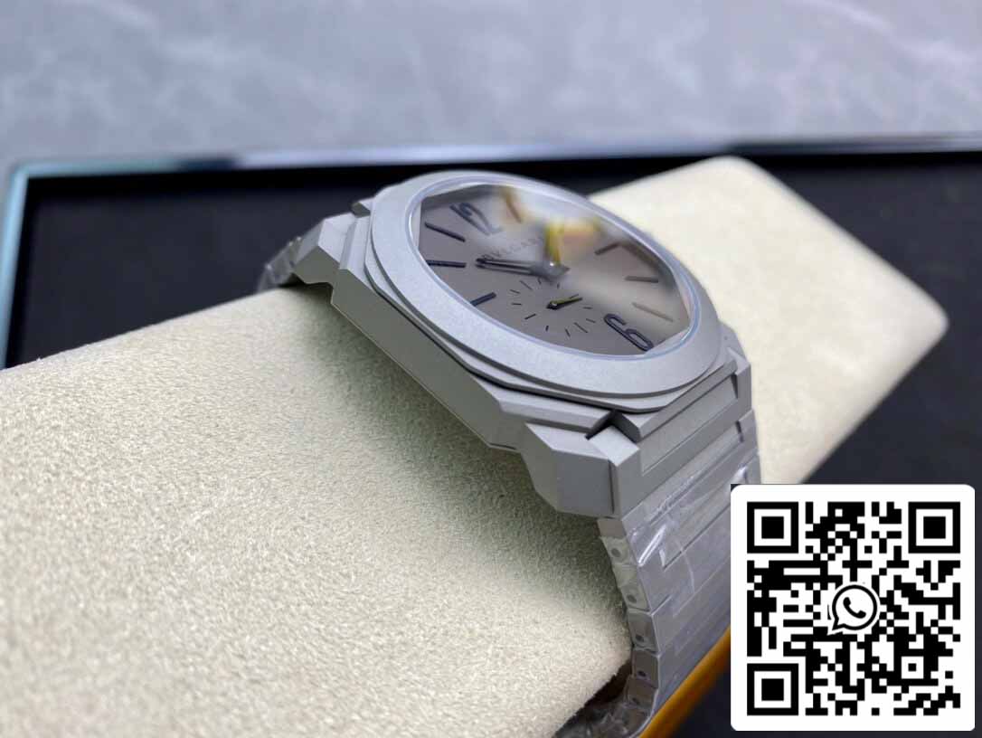 Bvlgari Octo Finissimo 102713 BGO40C14TTXTAUTO 1:1 Meilleure édition BV Factory Cadran gris argenté