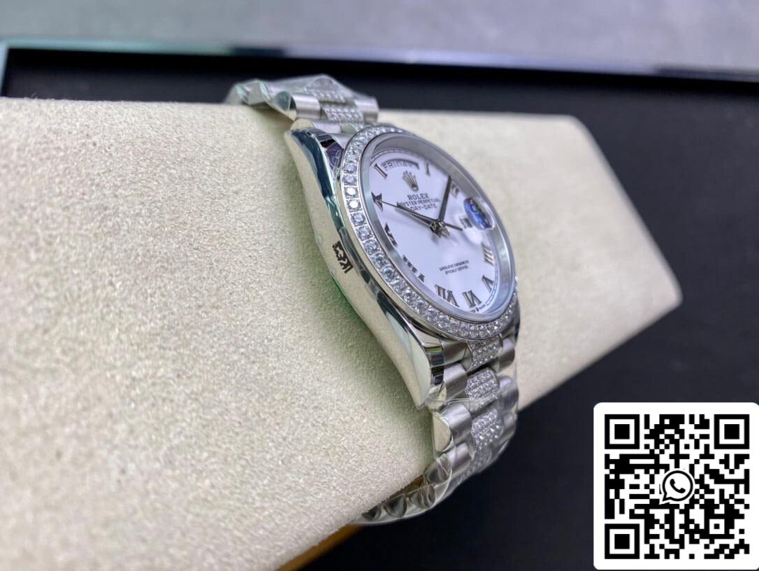 Rolex Day Date M128349RBR-0026 1:1 Meilleure édition EW Factory Cadran blanc