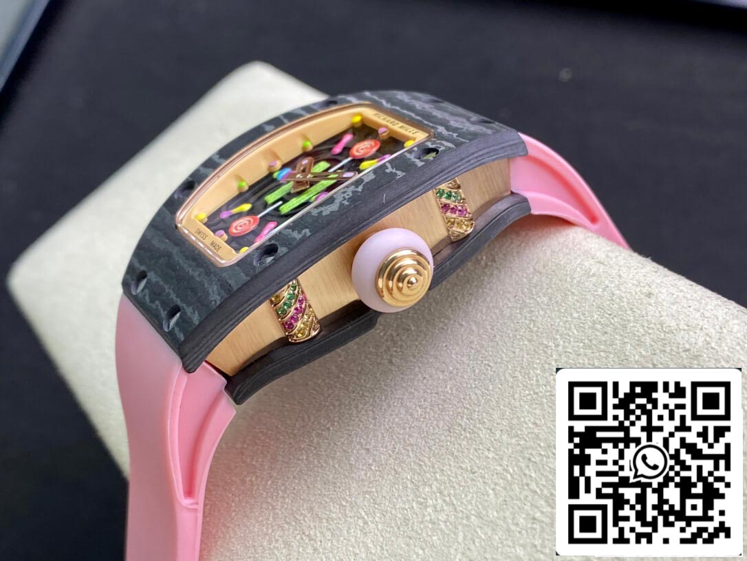 Richard Mille RM-07 Bon Bon 1:1 Mejor Edición RM Factory Correa Rosa