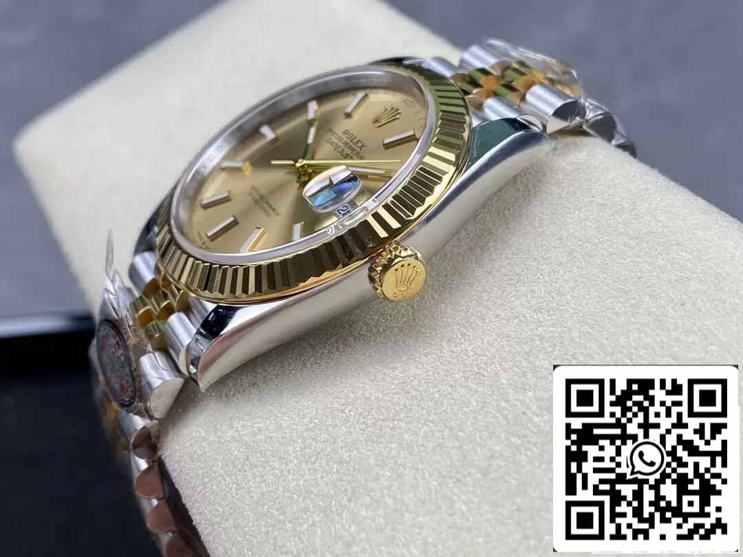 Rolex Datejust 41MM M126333-0010 1:1 Melhor Edição Clean Factory Mostrador Champagne