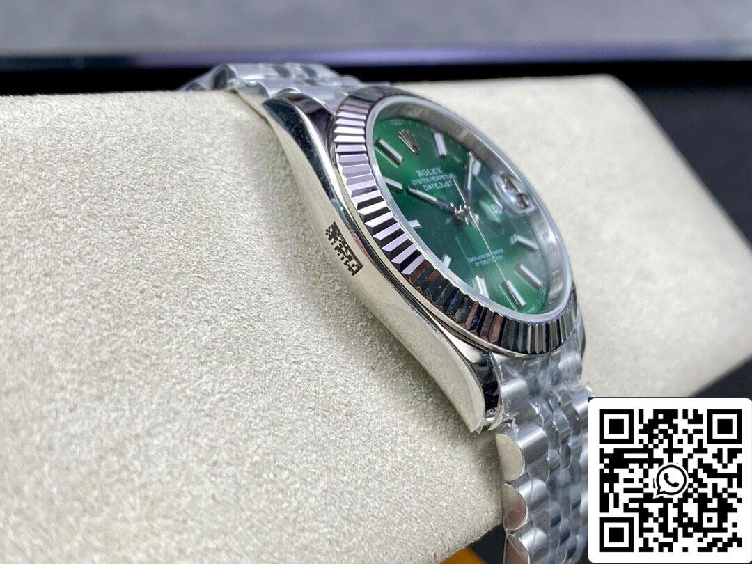 Rolex Datejust M126334-0028 41MM 1:1 Melhor Edição EW Factory Mostrador Verde