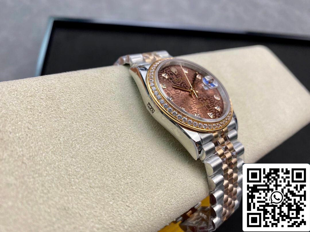 Rolex Datejust M126281RBR-0013 1:1 Melhor Edição BP Factory Mostrador Marrom