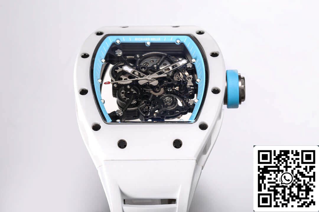 Richard Mille RM-055 1:1 Best Edition BBR Factory White Ceramic Case