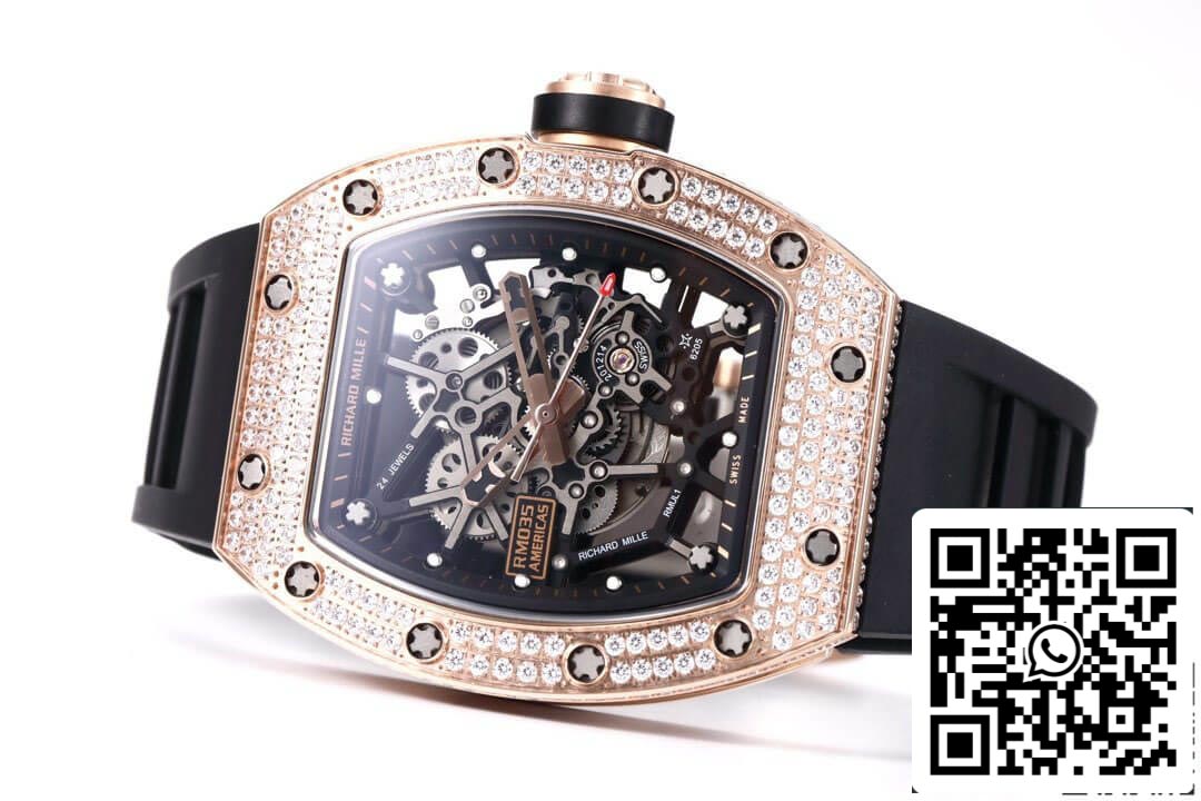 Richard Mille RM035 Americas 1:1 Best Edition KV Factory Diamond Case