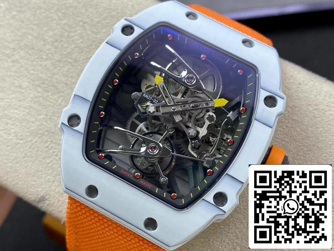 Richard Mille RM27-02 1:1 Meilleure édition RM Factory Skeleton Tourbillon Bracelet Orange