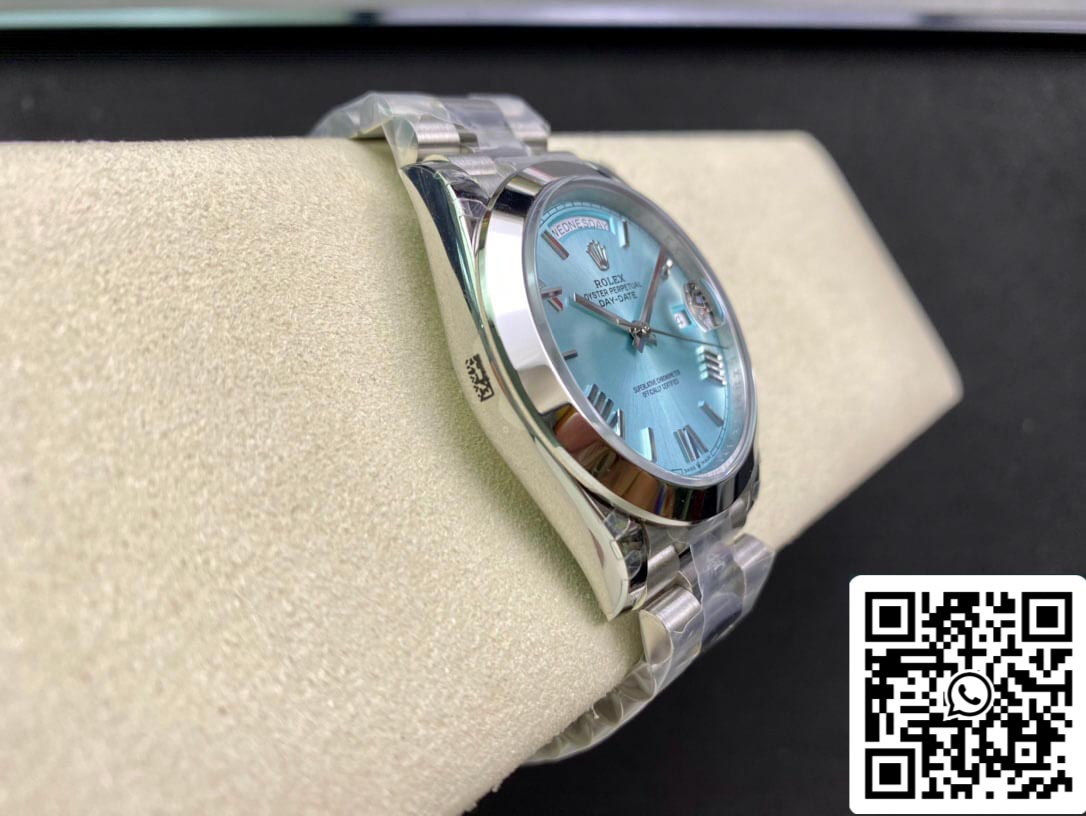 Rolex Day Date M228206-0044 1:1 Melhor Edição EW Factory Ice Blue Dial