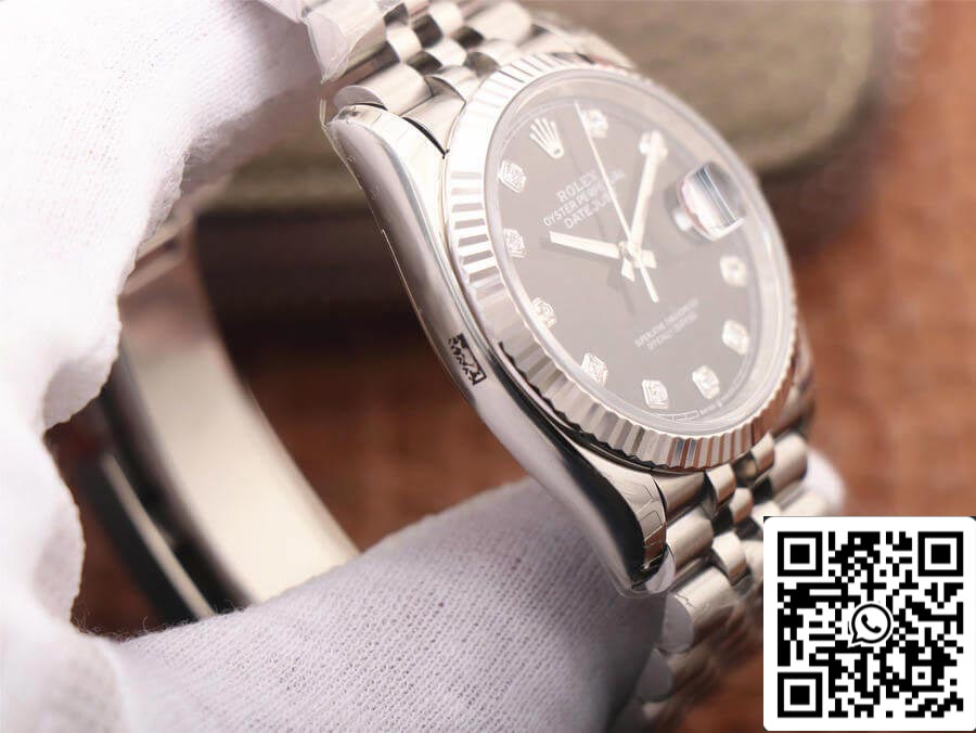 Rolex Datejust M126234-0027 1:1 Melhor Edição EW Factory Mostrador Preto