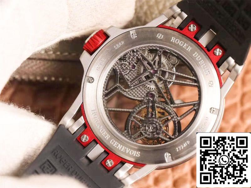 Roger Dubuis Excalibur Spidr (serie king) RDDBEX0622 Tourbillon JB Factory 1:1 Best Edition quadrante scheletrato rosso svizzero RD505SQ