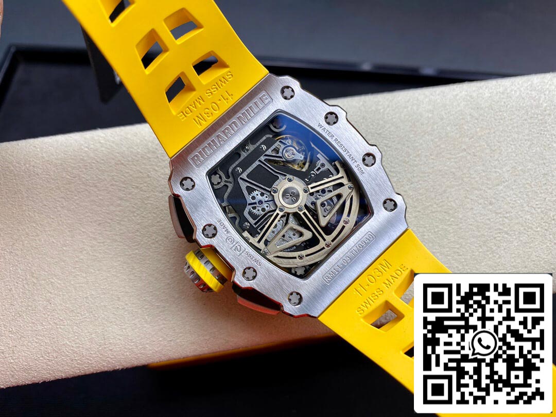 Richard Mille RM011 FELIPE MASSA 1:1 Meilleure édition KV Factory Boîtier en acier titane