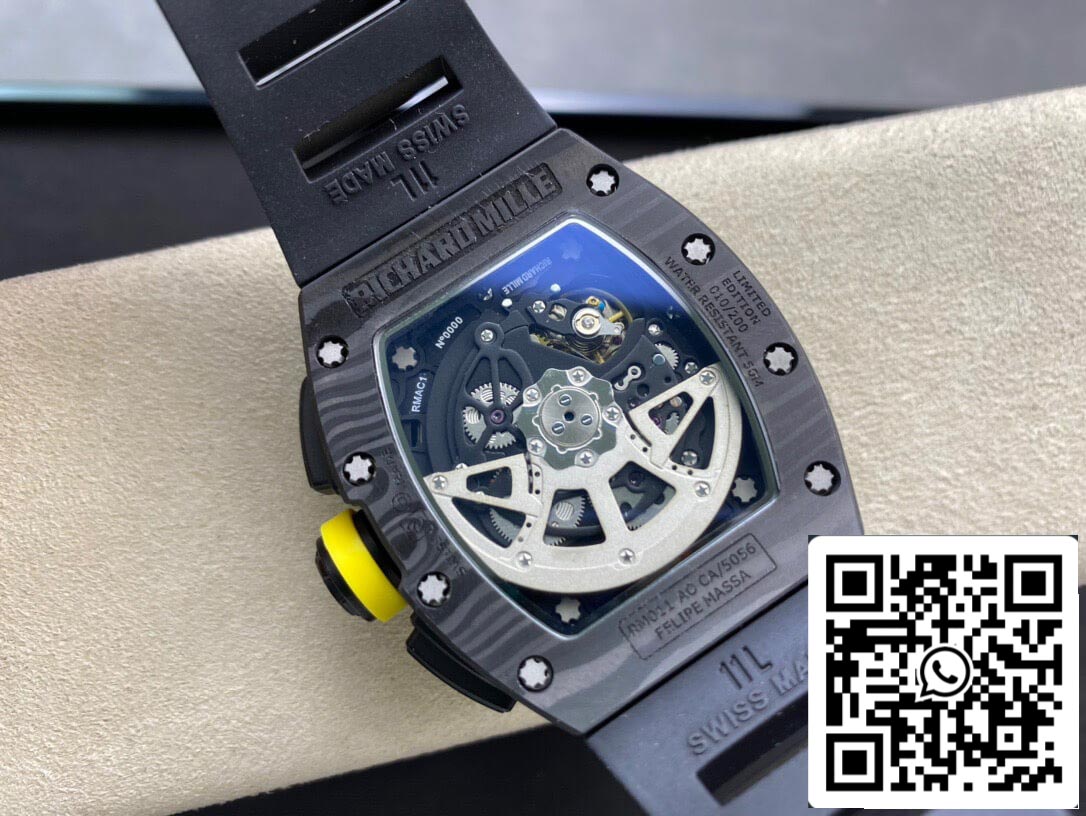 Richard Mille RM-011 1:1 Mejor Edición KV Factory Correa Amarilla