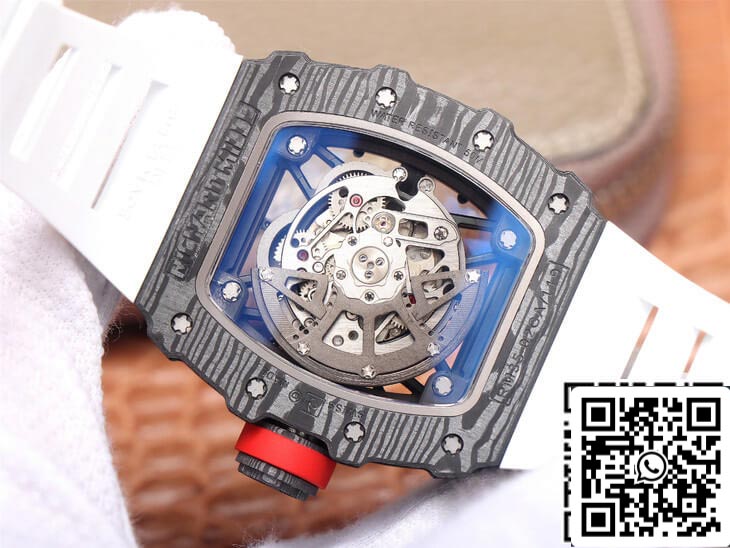 Richard Mille RM35-02 1:1 Melhor Edição ZF Factory Pulseira de Borracha Branca