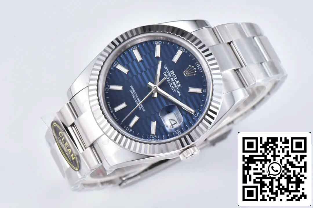 Rolex Datejust 41MM M126334-0031 1:1 Melhor Edição Clean Factory com mostrador azul pulseira de ostra