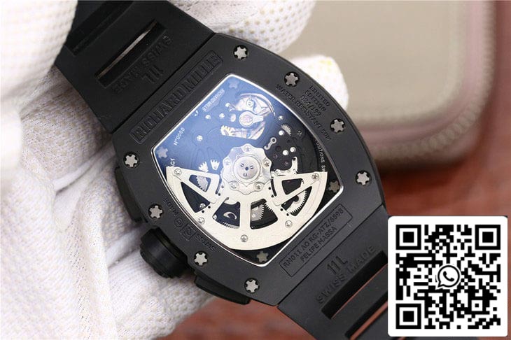 Richard Mille RM-011 1:1 Meilleure édition KV Factory Bracelet noir