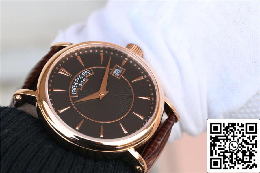 Patek Philippe Calatrava 1:1 Best Edition ZF Factory Rose Gold Leather Strap