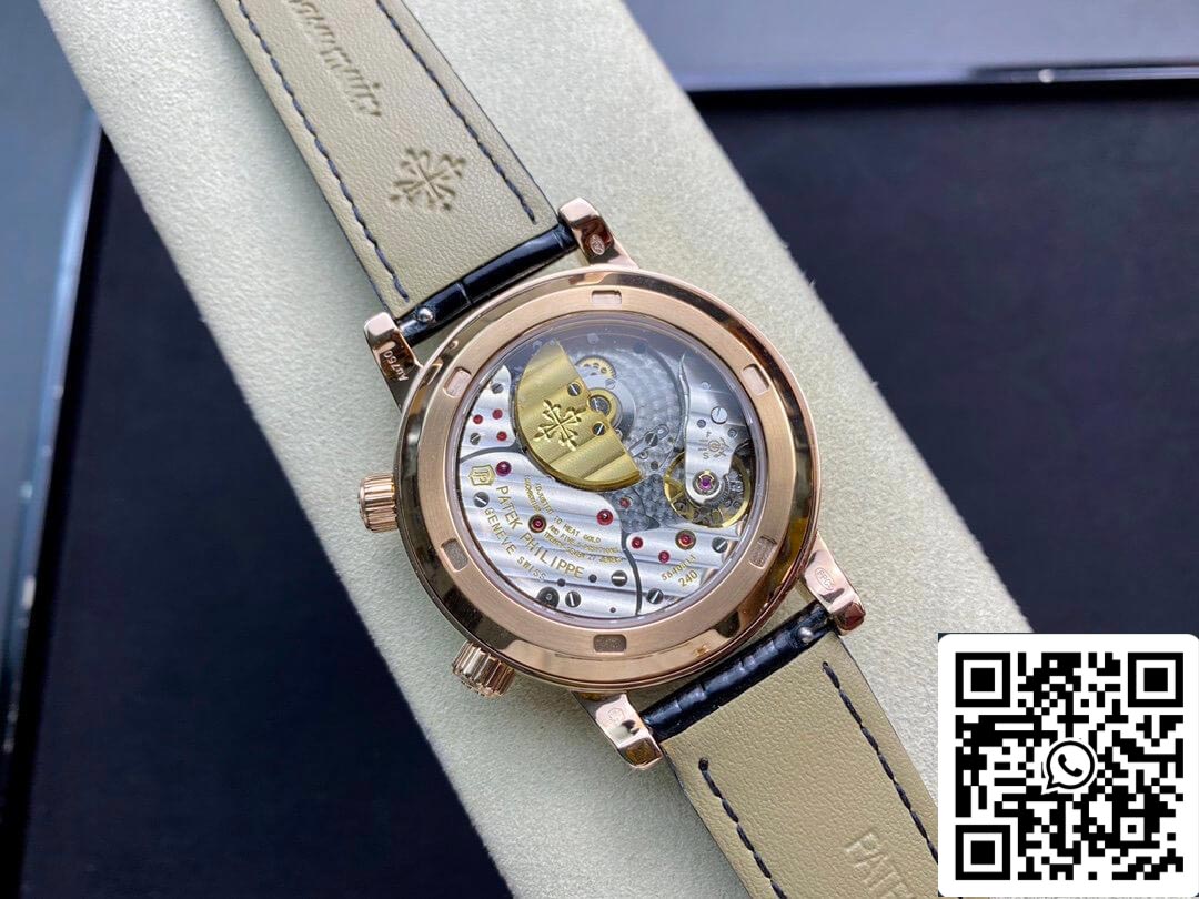 Patek Philippe Grand Complications 6104R-001 1:1 Melhor Edição AI Factory Sky Moon Mostrador Preto