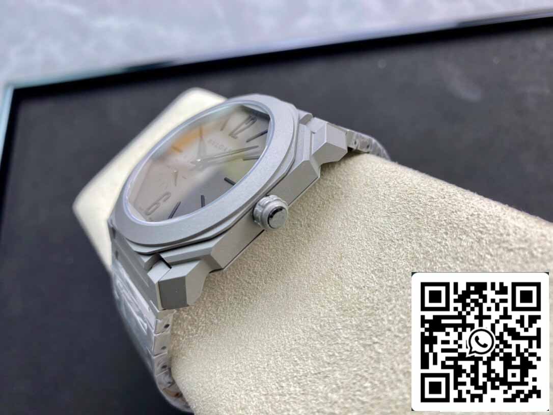 Bvlgari Octo Finissimo 102713 BGO40C14TTXTAUTO 1:1 Meilleure édition BV Factory Cadran gris argenté