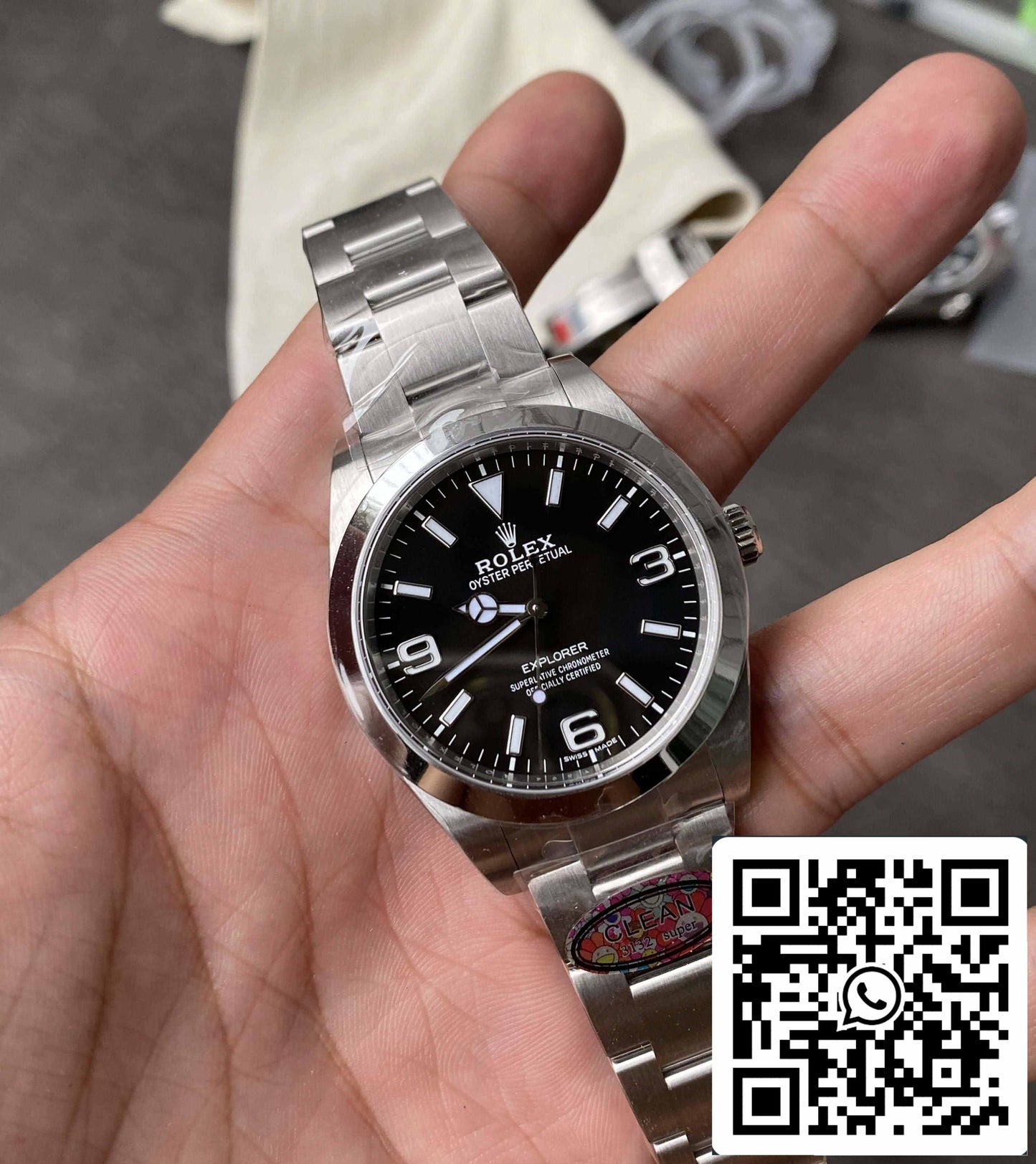 Rolex Explorer M214270-0003 39MM 1:1 Melhor Edição Clean Factory Mostrador Preto