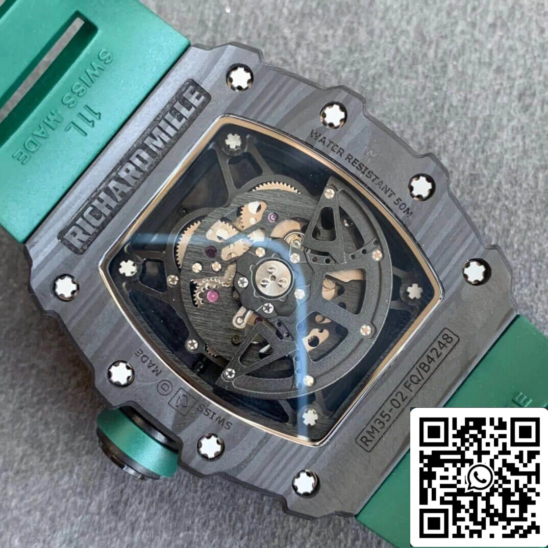 Richard Mille RM035-02 1:1 Meilleure édition KV Factory V3 Bracelet vert