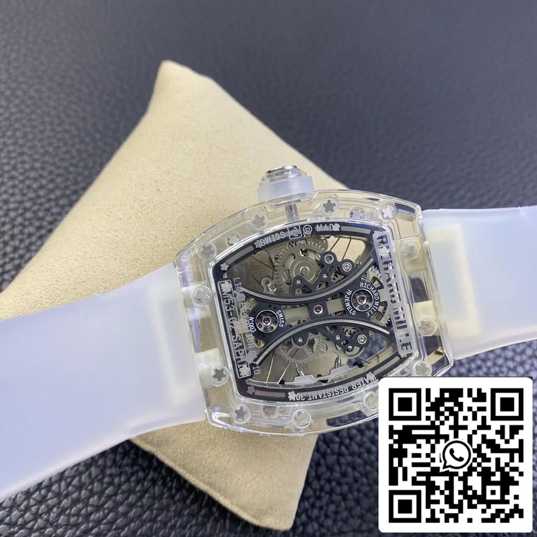 Richard Mille RM053-02 1:1 Meilleure édition RM Factory Cadran squelette tourbillon transparent