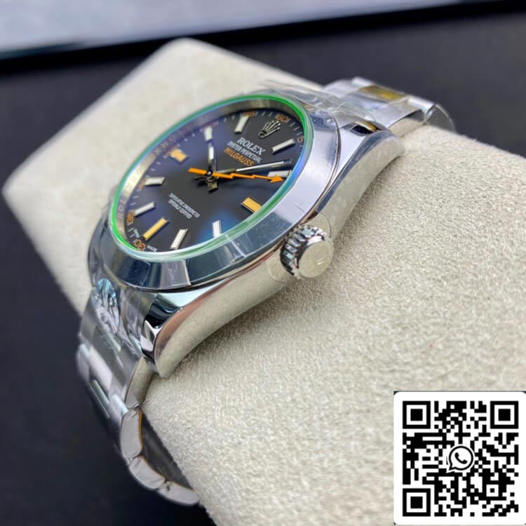 Rolex Milgauss 116400GV AR Factory 1:1 Meilleure édition suisse ETA3131 Cadran noir