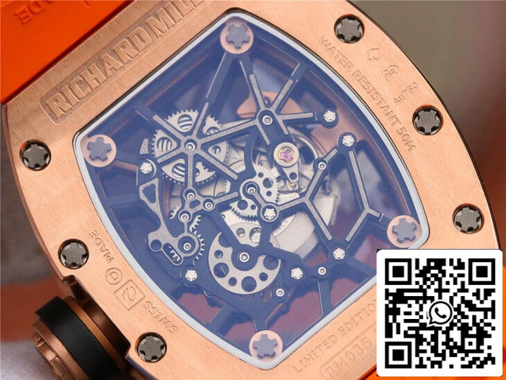 Richard Mille RM035 Americas KV Factory 1:1 Melhor Edição Pulseira Laranja