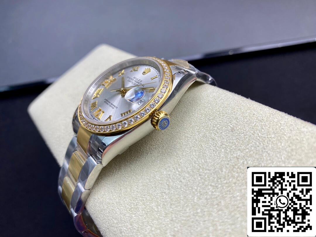 Rolex Datejust M126283RBR-0018 1:1 Melhor Edição EW Factory Mostrador Prateado