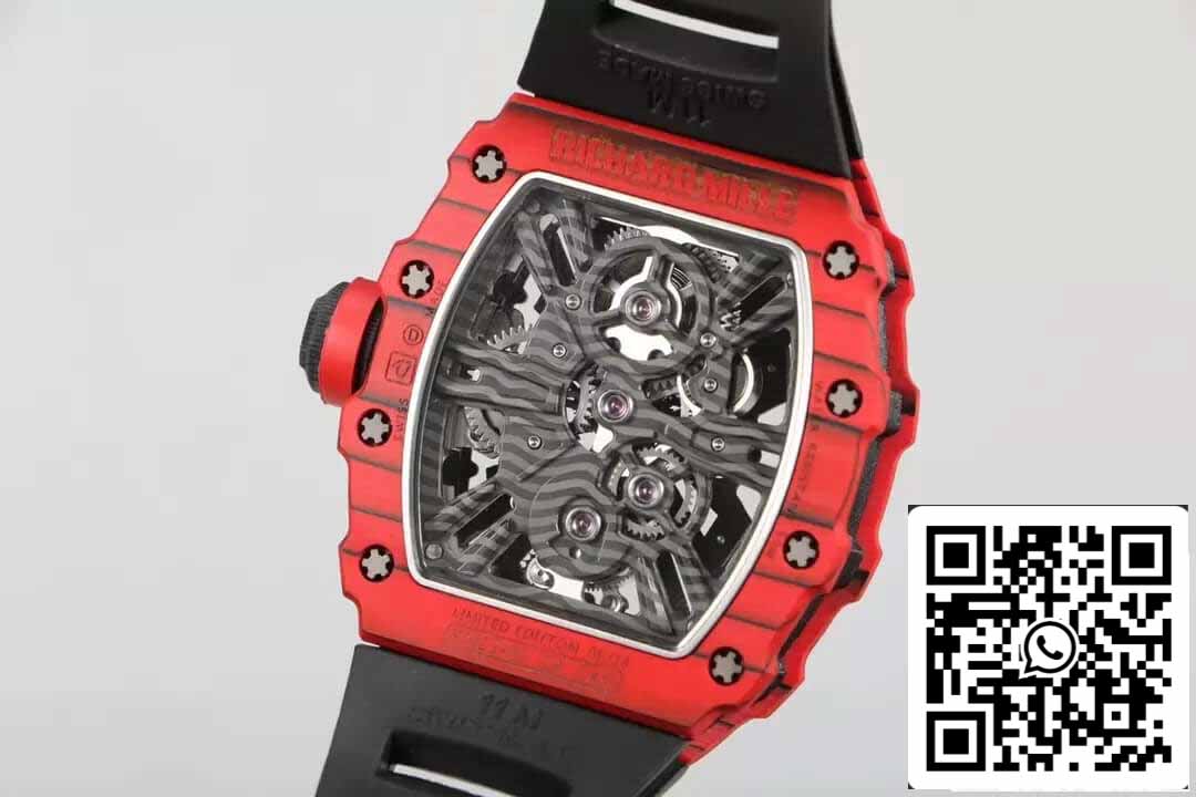 Richard Mille RM12-01 Tourbillon 1:1 Mejor edición RM Factory Caja roja Correa de caucho negra