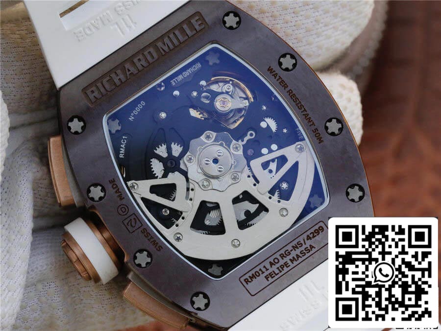 Richard Mille RM011 1:1 Meilleure édition KV Factory Bracelet en céramique blanche