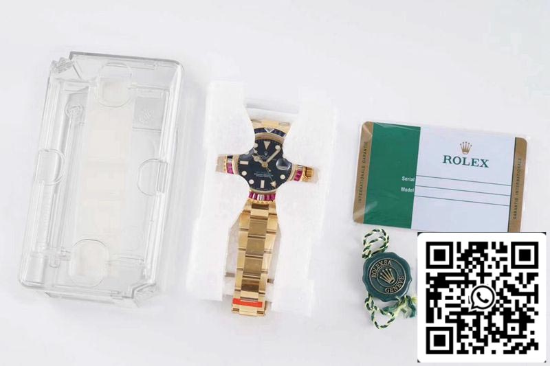 Rolex GMT Master II 116758 SAru-78208 1:1 Meilleure édition ROF Factory Cadran noir Suisse ETA2836