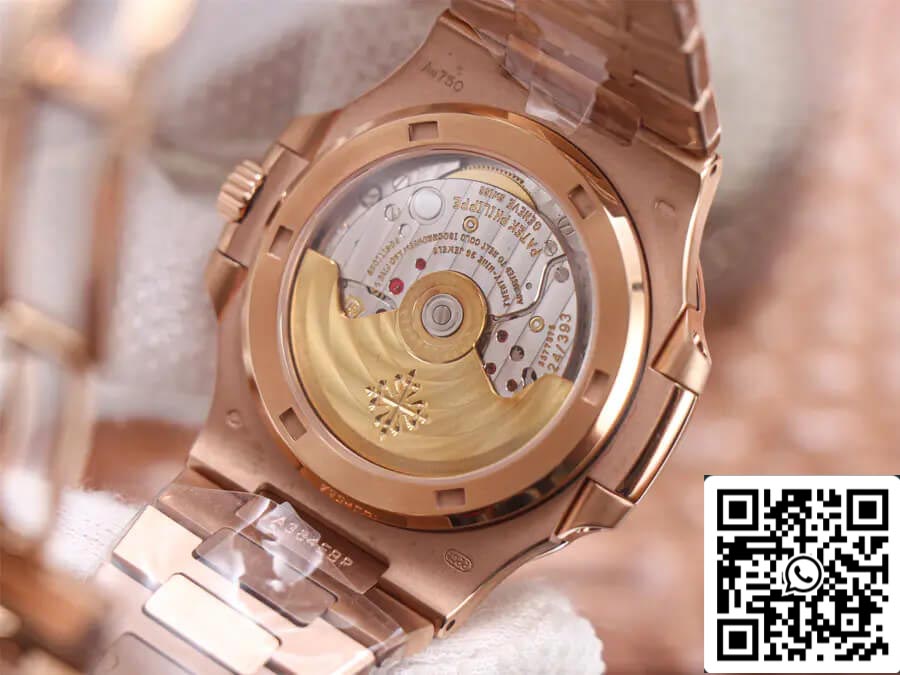 Patek Philippe Nautilus 5711/1R-001 1:1 Meilleure édition PPF Factory V4 Or rose Cadran marron Suisse ETA324