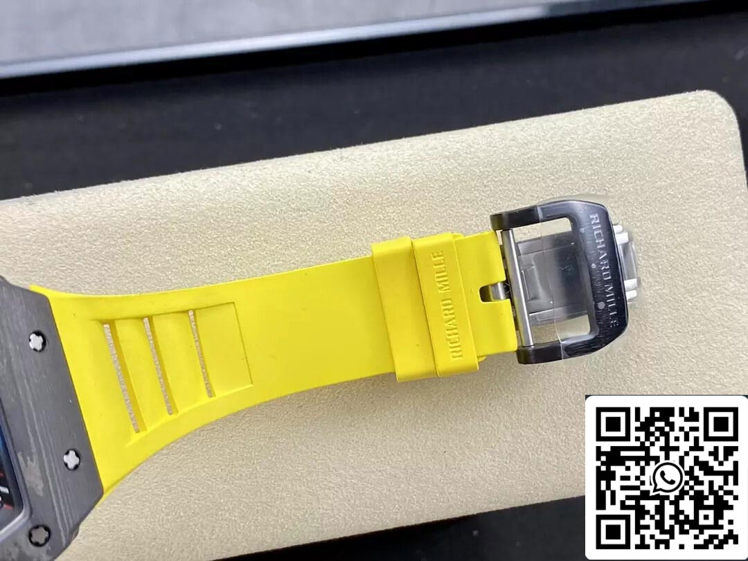 Richard Mille RM35-02 1:1 Best Edition T+ Factory NTPT Carbon Fiber Yellow Strap