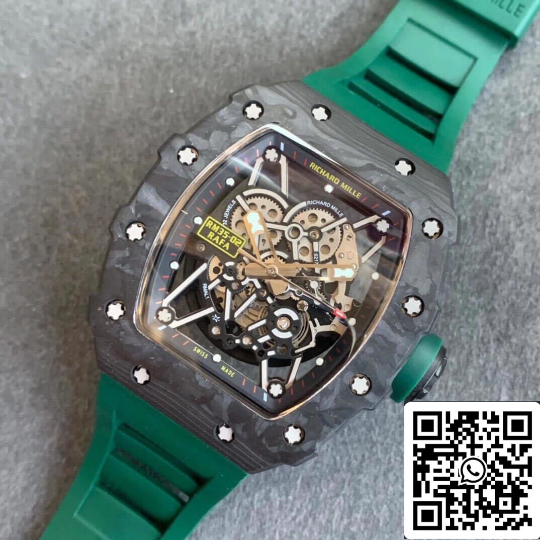 Richard Mille RM035-02 1:1 Meilleure édition KV Factory V3 Bracelet vert