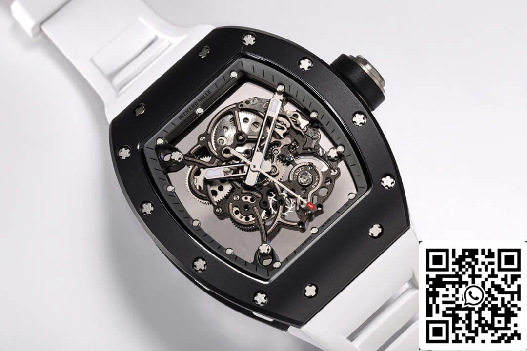 Richard Mille RM-055 1:1 Meilleure édition BBR Factory Boîtier en céramique noire