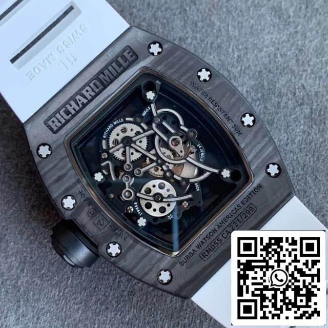 Richard Mille RM055 1:1 Melhor Edição KV Factory V2 Skeleton Dial